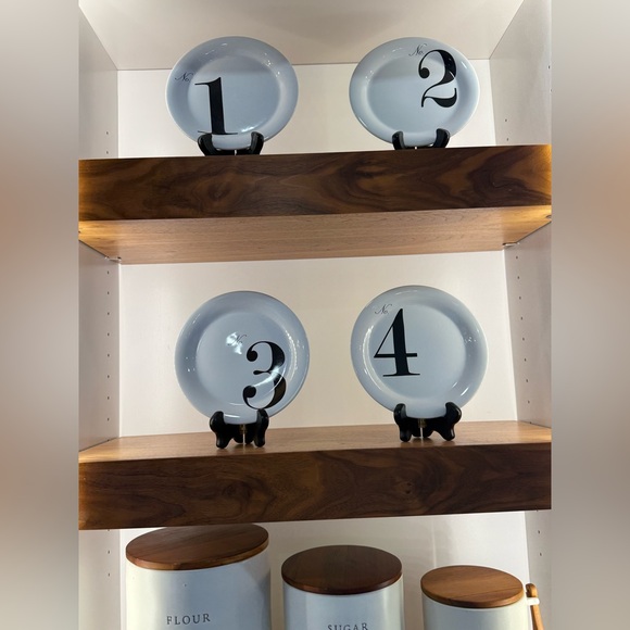 NWT Target Home Black and White Number Appetizer Plates - Picture 3 of 5
